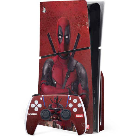 Marvel Deadpool Legacy Deadpool Red Poster PlayStation PS5 Skins